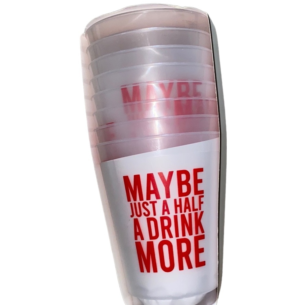 NEW plastic cup set “maybe just a half drink more”